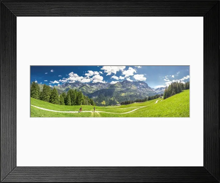 Framed Print : View of Elm village and Swiss mountains - Piz Segnas Framed Print : View of Elm village and Swiss mountains - Piz Segnas