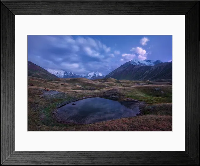 Framed Print : Mount Lenin seen from Basecamp in Kyrgyzstan taken in August 2018 Framed Print : Mount Lenin seen from Basecamp in Kyrgyzstan taken in August 2018