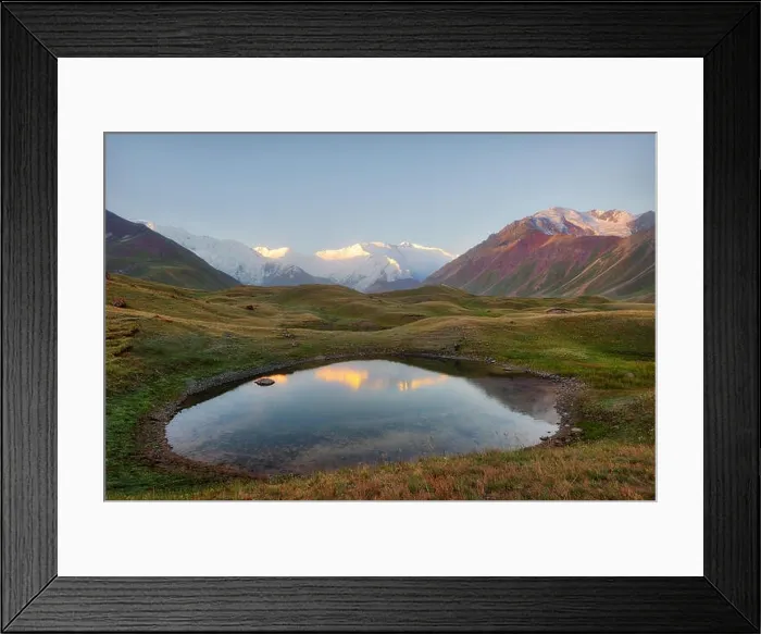 Framed Print : Mount Lenin seen from Basecamp in Kyrgyzstan taken in August 2018 Framed Print : Mount Lenin seen from Basecamp in Kyrgyzstan taken in August 2018