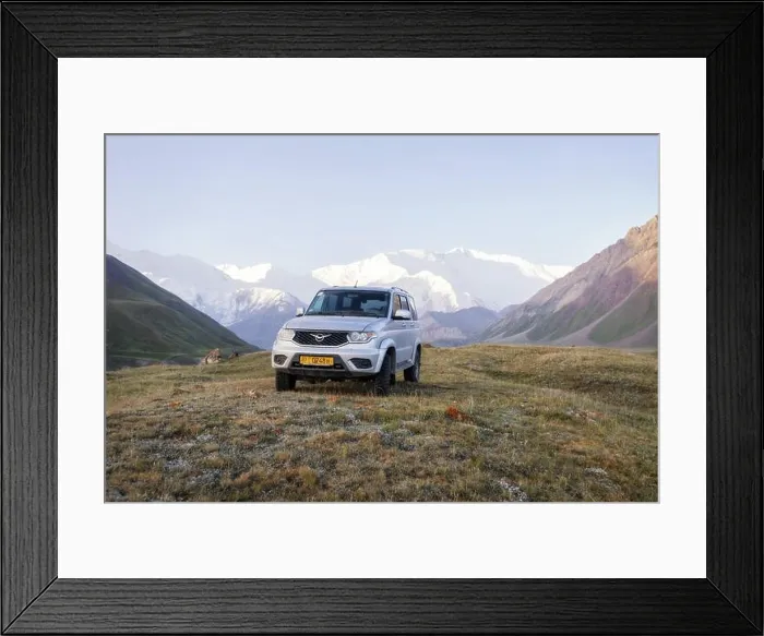 Framed Print : Mount Lenin seen from Basecamp in Kyrgyzstan taken in August 2018 Framed Print : Mount Lenin seen from Basecamp in Kyrgyzstan taken in August 2018