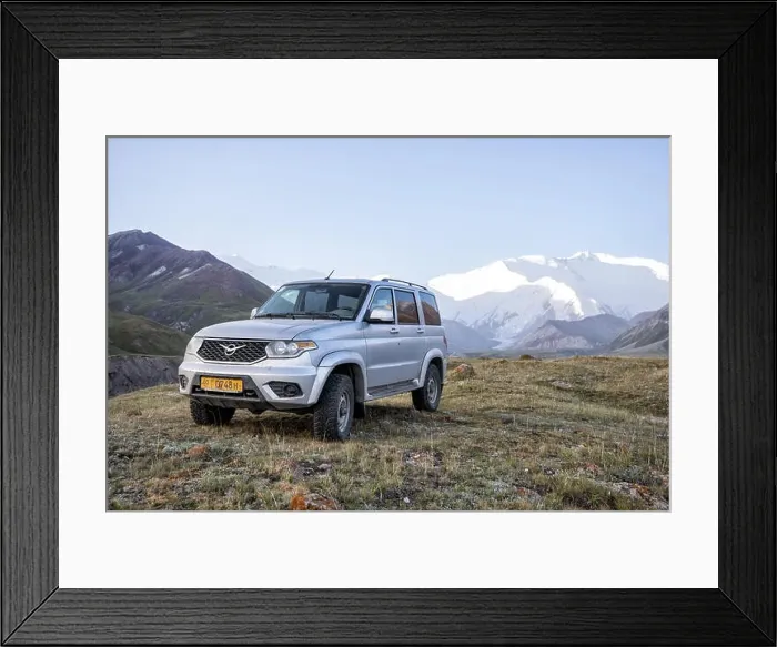 Framed Print : Mount Lenin seen from Basecamp in Kyrgyzstan taken in August 2018 Framed Print : Mount Lenin seen from Basecamp in Kyrgyzstan taken in August 2018