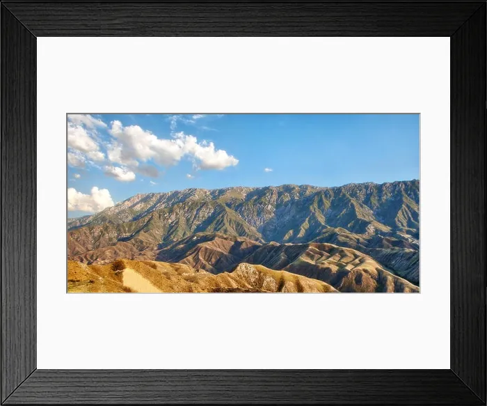Framed Print : Mountains along Toktogul Reservoir, Kyrgyzstan, taken in August 2018 Framed Print : Mountains along Toktogul Reservoir, Kyrgyzstan, taken in August 2018
