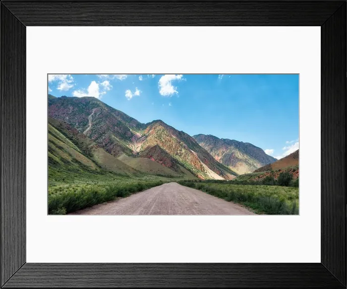 Framed Print : Road to Kyzyl-Oi, Kyrgyzstan taken in August 2018 Framed Print : Road to Kyzyl-Oi, Kyrgyzstan taken in August 2018