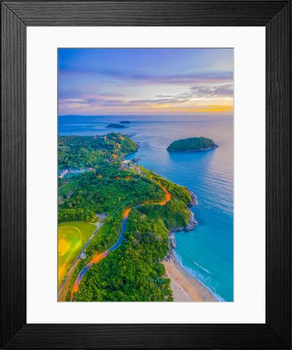Framed Print : Phromthep cape is a famouse landmark and popular sunset viewpoint of Phuket Thailand Framed Print : Phromthep cape is a famouse landmark and popular sunset viewpoint of Phuket Thailand
