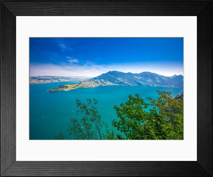 Framed Print : Swiss Alps near Burgenstock with the view of Lucerne lake and Rigi mountain, Switzerland, Europe Framed Print : Swiss Alps near Burgenstock with the view of Lucerne lake and Rigi mountain, Switzerland, Europe