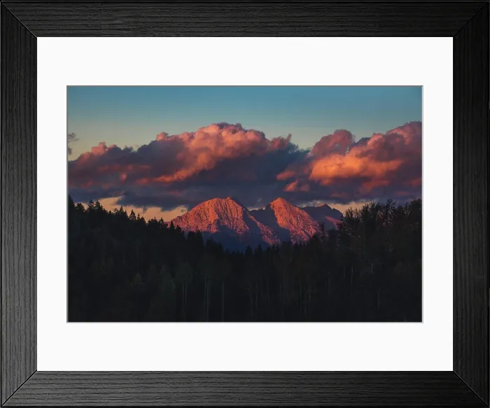 Framed Print : Landscape from Julian Alps, Slovenia.Sunset shot Framed Print : Landscape from Julian Alps, Slovenia.Sunset shot