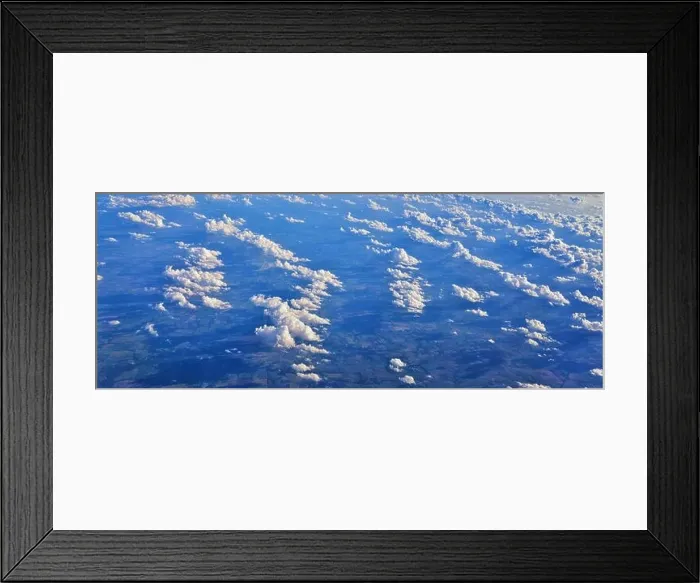 Framed Print : Aerial Cloudscape view over midwest states on flight over Colorado Framed Print : Aerial Cloudscape view over midwest states on flight over Colorado