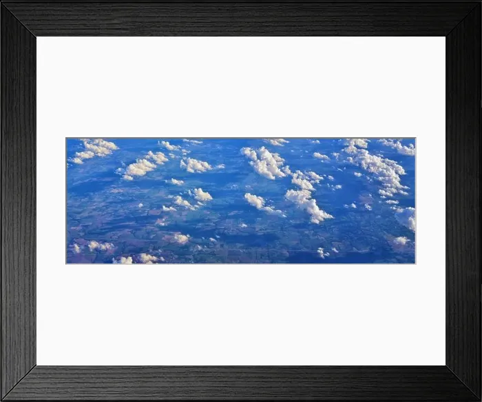 Framed Print : Aerial Cloudscape view over midwest states on flight over Colorado Framed Print : Aerial Cloudscape view over midwest states on flight over Colorado