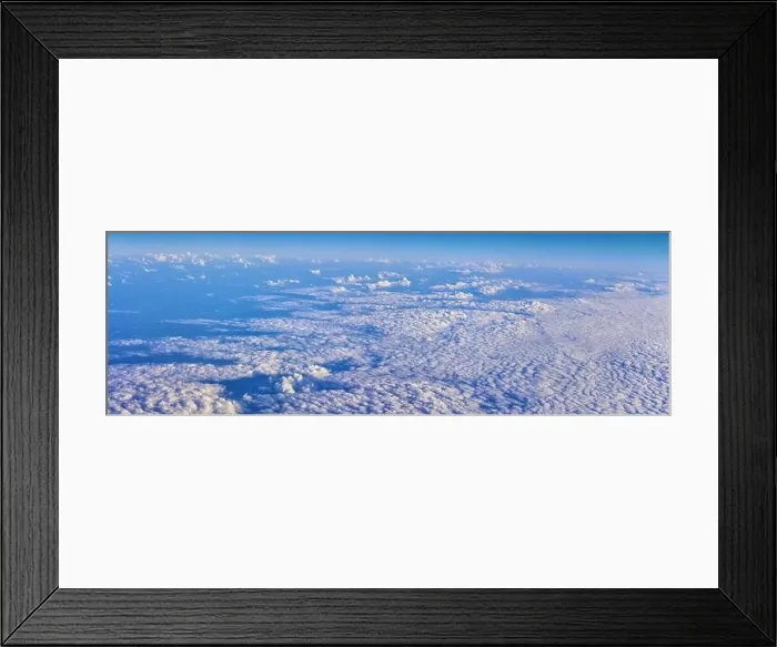 Framed Print : Aerial Cloudscape view over midwest states on flight over Colorado Framed Print : Aerial Cloudscape view over midwest states on flight over Colorado