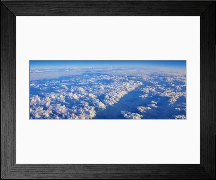 Framed Print : Aerial Cloudscape view over midwest states on flight over Colorado Framed Print : Aerial Cloudscape view over midwest states on flight over Colorado