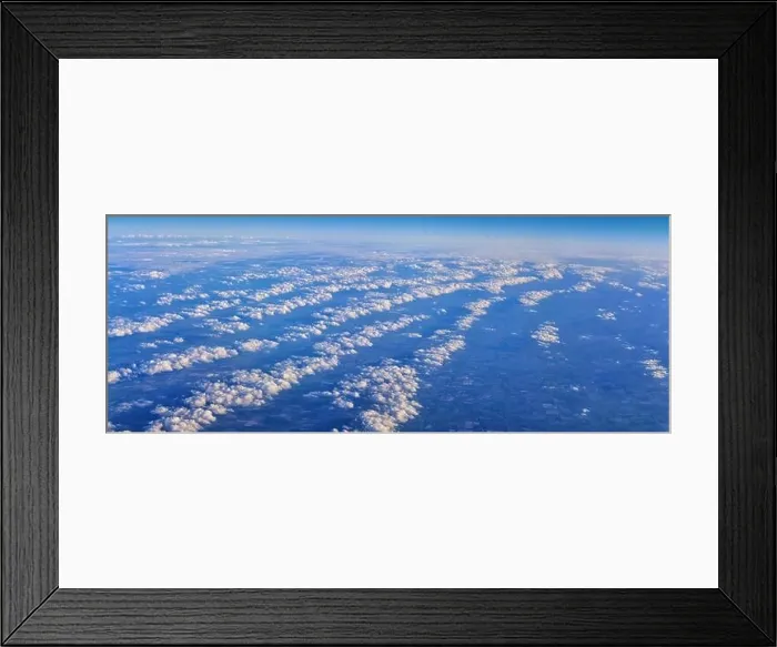 Framed Print : Aerial Cloudscape view over midwest states on flight over Colorado Framed Print : Aerial Cloudscape view over midwest states on flight over Colorado