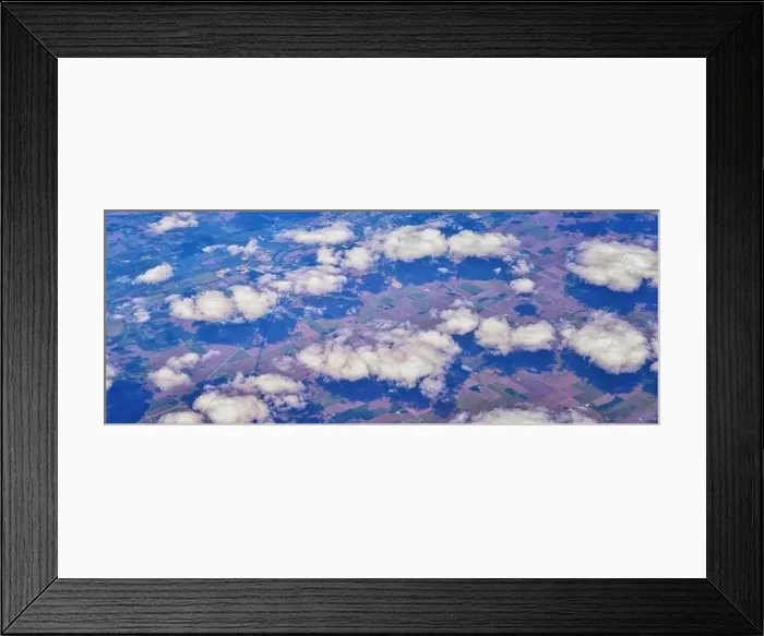 Framed Print : Aerial Cloudscape view over midwest states on flight over Colorado Framed Print : Aerial Cloudscape view over midwest states on flight over Colorado