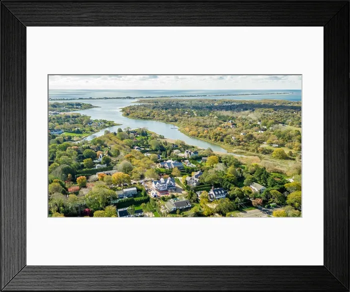 Framed Print : aerial view of Southampton, specifically heady creek and the Shinnecock Indian Reservation in Southampton, NY Framed Print : aerial view of Southampton, specifically heady creek and the Shinnecock Indian Reservation in Southampton, NY