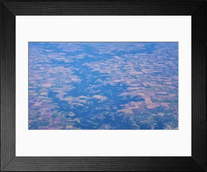 Framed Print : Aerial view of topographical landscapes over midwest states on flight over Colorado Framed Print : Aerial view of topographical landscapes over midwest states on flight over Colorado