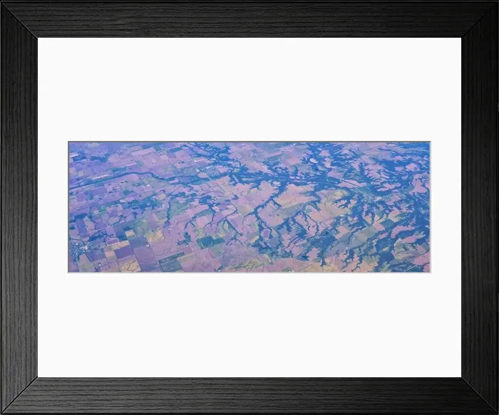 Framed Print : Aerial view of topographical landscapes over midwest states on flight over Colorado Framed Print : Aerial view of topographical landscapes over midwest states on flight over Colorado