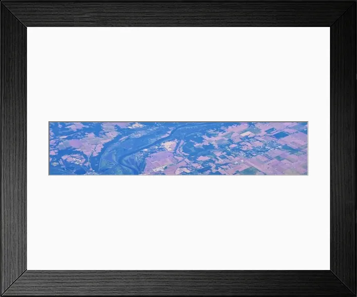 Framed Print : Aerial view of crop circles and squares over midwest states on flight over Colorado Framed Print : Aerial view of crop circles and squares over midwest states on flight over Colorado