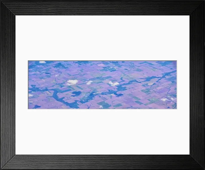Framed Print : Aerial view of crop circles and squares over midwest states on flight over Colorado Framed Print : Aerial view of crop circles and squares over midwest states on flight over Colorado