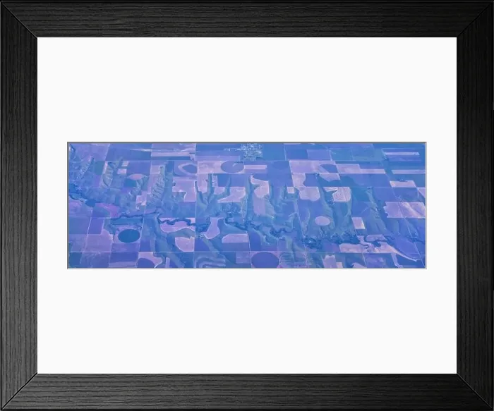 Framed Print : Aerial view of crop circles and squares over midwest states on flight over Colorado Framed Print : Aerial view of crop circles and squares over midwest states on flight over Colorado