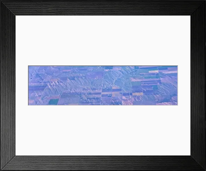 Framed Print : Aerial view of crop circles and squares over midwest states on flight over Colorado Framed Print : Aerial view of crop circles and squares over midwest states on flight over Colorado