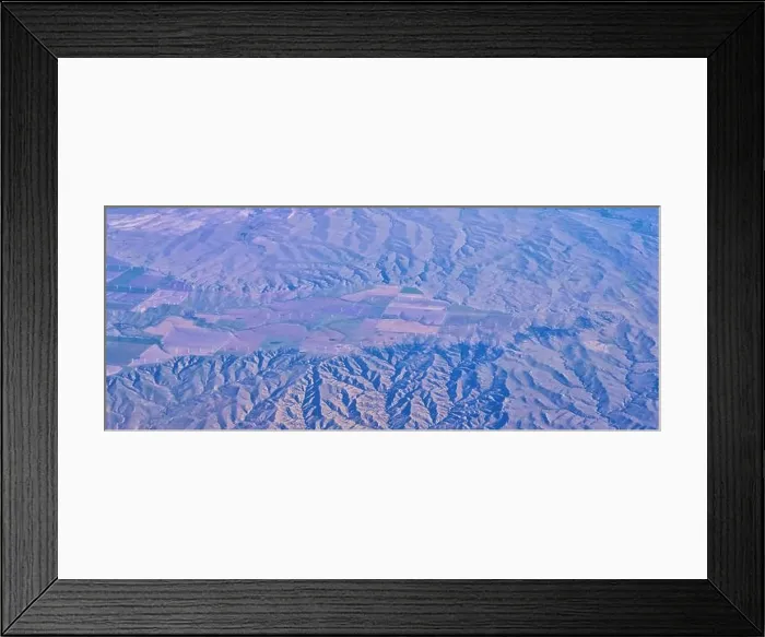 Framed Print : Aerial view of topographical landscapes over midwest states on flight over Colorado Framed Print : Aerial view of topographical landscapes over midwest states on flight over Colorado