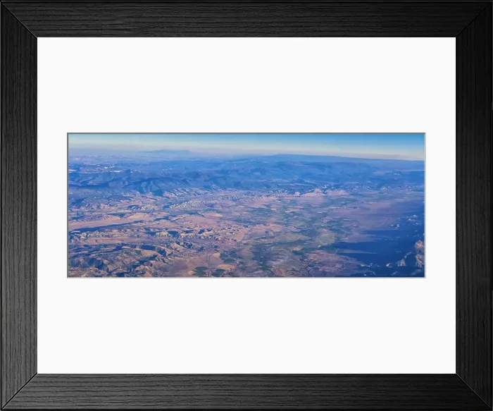Framed Print : Aerial view of topographical Rocky Mountain landscapes on flight over Colorado and Utah during autumn Framed Print : Aerial view of topographical Rocky Mountain landscapes on flight over Colorado and Utah during autumn