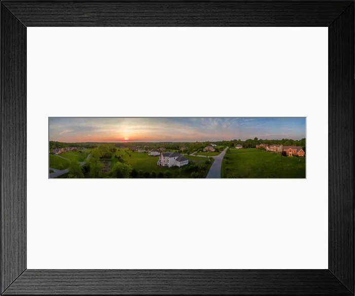 Framed Print : Aerial landscape of typical American new construction neighborhood in Maryland for the upper middle class Framed Print : Aerial landscape of typical American new construction neighborhood in Maryland for the upper middle class
