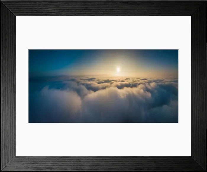 Framed Print : Aerial panoramic view of fog at Autumn, Lithuania Framed Print : Aerial panoramic view of fog at Autumn, Lithuania