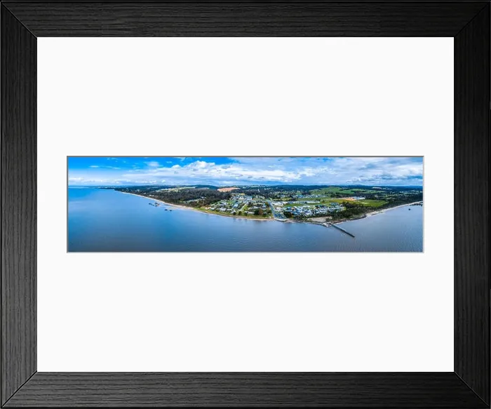 Framed Print : Wide aerial panorama of Grantville coastline and beautiful Australian countryside Framed Print : Wide aerial panorama of Grantville coastline and beautiful Australian countryside