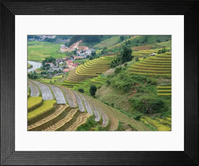 Framed Print : Aerial view of Vietnam landscape Framed Print : Aerial view of Vietnam landscape