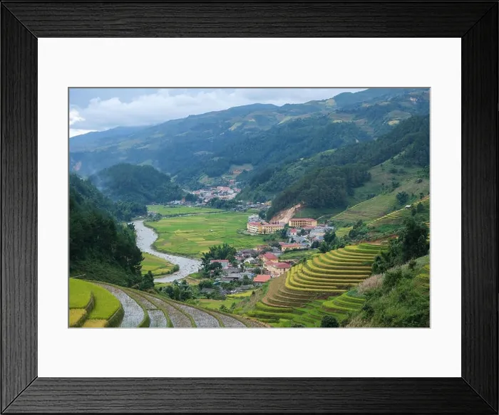 Framed Print : Aerial view of Vietnam landscape Framed Print : Aerial view of Vietnam landscape