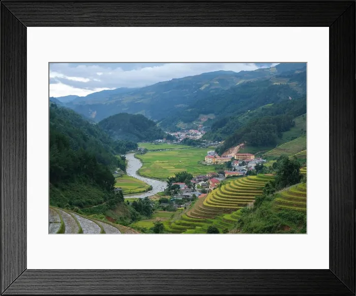 Framed Print : Aerial view of Vietnam landscape Framed Print : Aerial view of Vietnam landscape