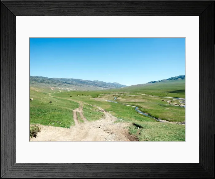 Framed Print : Assy Plateau East of Almaty Kazakhstan taken in August 2018 taken in hdr