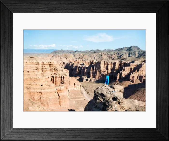 Framed Print : Girl Watching over Charyn Canyon in South East Kazakhstan taken in August 2018 taken in hdr Framed Print : Girl Watching over Charyn Canyon in South East Kazakhstan taken in August 2018 taken in hdr