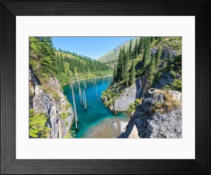 Framed Print : Kaindy Lake in South East Kazakhstan, taken in August 2018 taken in hdr Framed Print : Kaindy Lake in South East Kazakhstan, taken in August 2018 taken in hdr
