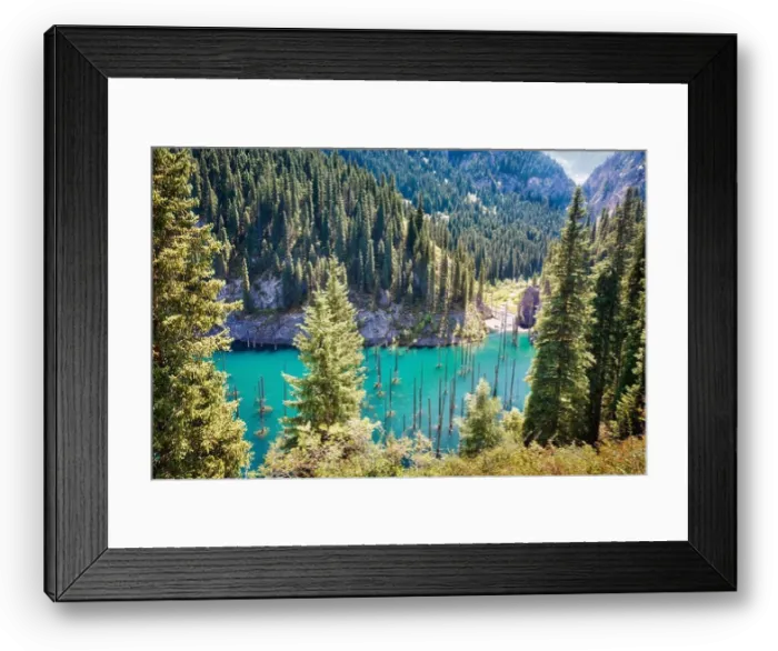 Framed Print : Kaindy Lake in South East Kazakhstan, taken in August 2018 taken in hdr Framed Print : Kaindy Lake in South East Kazakhstan, taken in August 2018 taken in hdr