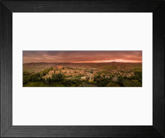 Framed Print : Aerial view of the walled town Framed Print : Aerial view of the walled town