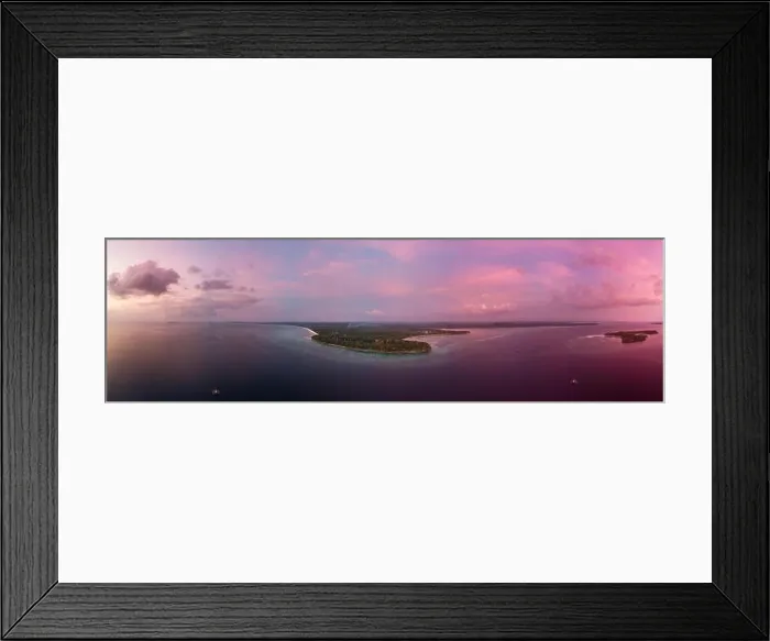 Framed Print : Aerial view tropical beach island reef caribbean sea Framed Print : Aerial view tropical beach island reef caribbean sea