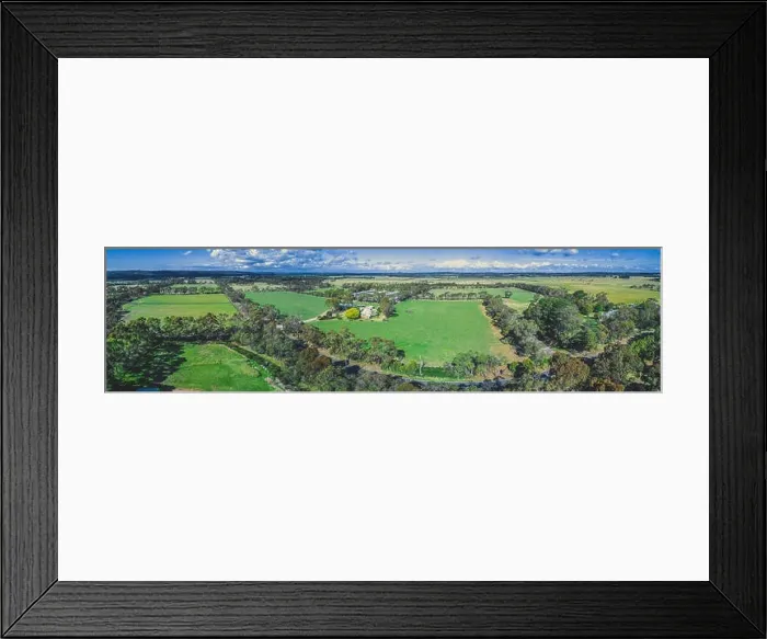 Framed Print : Beautiful countryside of Mornington Peninsula on bright sunny day - aerial landscape Framed Print : Beautiful countryside of Mornington Peninsula on bright sunny day - aerial landscape