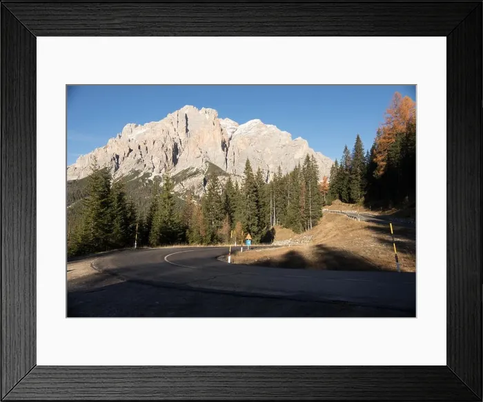 Framed Print : The stretch of road and mountain in the background Framed Print : The stretch of road and mountain in the background