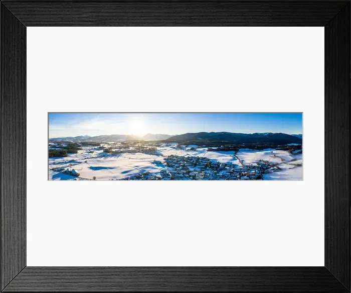 Framed Print : Aerial Winter Alpenvorland snow landscape in Karwendel Bavaria, Germany Framed Print : Aerial Winter Alpenvorland snow landscape in Karwendel Bavaria, Germany