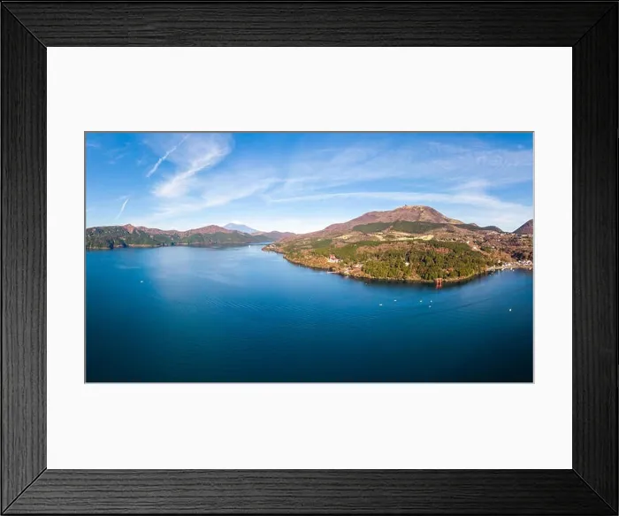 Framed Print : Mount Fuji and Lake Ashi.The shooting location is Lake Ashi, Kanagawa Prefecture Japan.View from drone.-aerial photo Framed Print : Mount Fuji and Lake Ashi.The shooting location is Lake Ashi, Kanagawa Prefecture Japan.View from drone.-aerial photo
