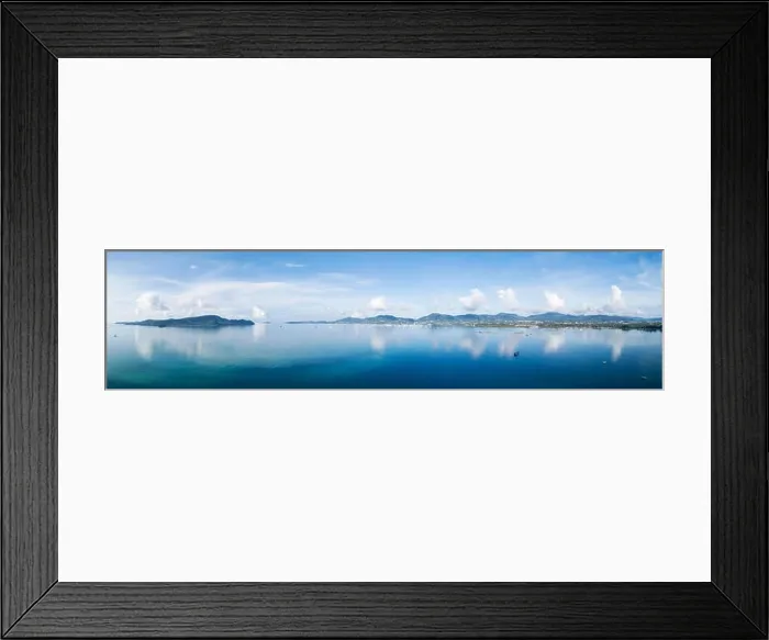 Framed Print : Panorama beautiful tropical sea with reflex of clouds in the sea landscape nature view scenery background Framed Print : Panorama beautiful tropical sea with reflex of clouds in the sea landscape nature view scenery background