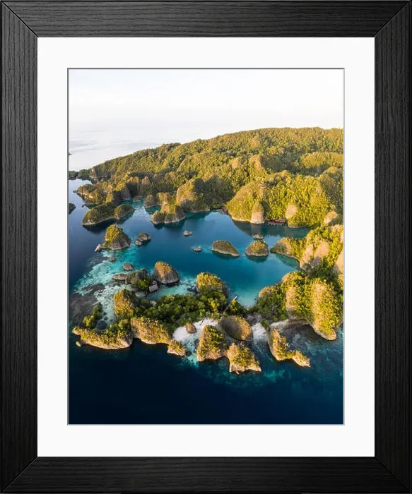 Framed Print : Limestone islands in Raja Ampat