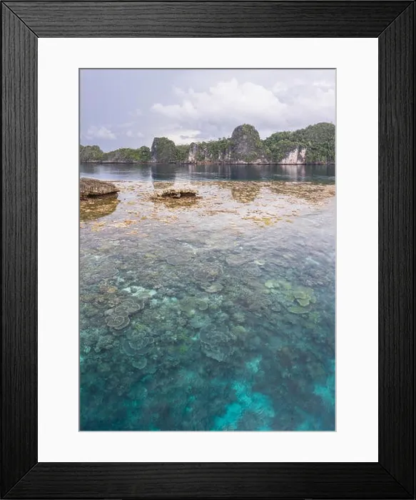Framed Print : Limestone islands in Raja Ampat Framed Print : Limestone islands in Raja Ampat