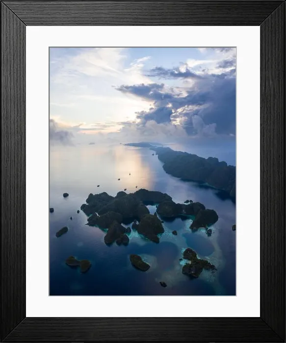 Framed Print : Limestone islands in Raja Ampat Framed Print : Limestone islands in Raja Ampat