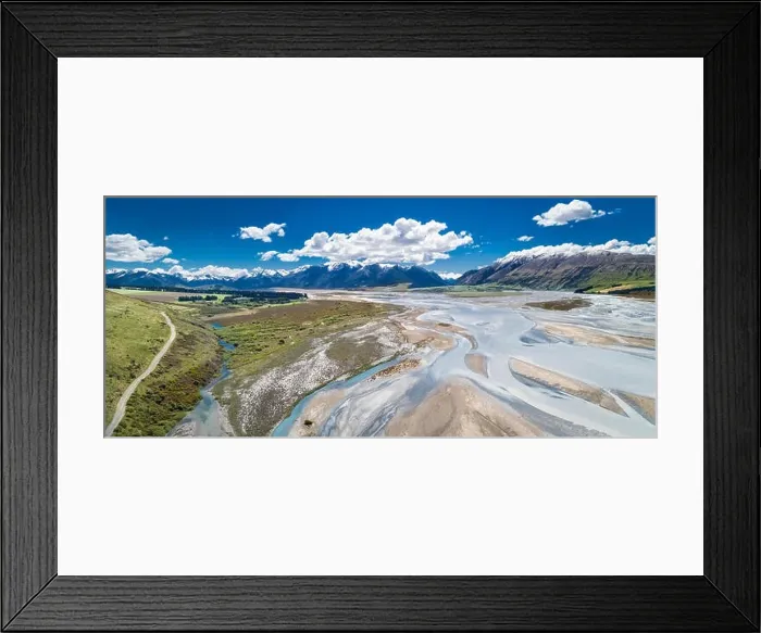 Framed Print : Stunning Rakaia River high country location Framed Print : Stunning Rakaia River high country location