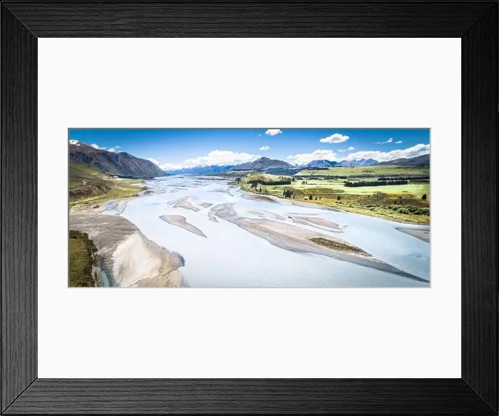 Framed Print : Stunning Rakaia River high country location Framed Print : Stunning Rakaia River high country location