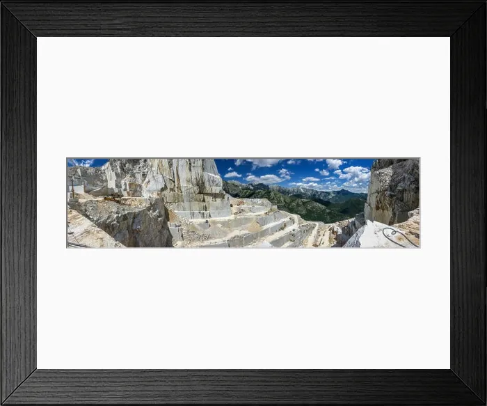 Framed Print : High stone mountain and marble quarries in the Apennines in Tuscany, Carrara Italy. Open marble mining Framed Print : High stone mountain and marble quarries in the Apennines in Tuscany, Carrara Italy. Open marble mining