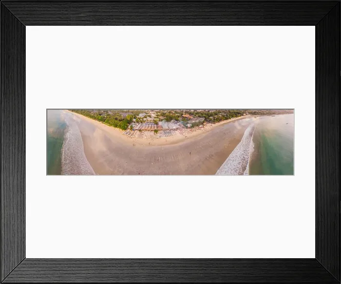 Framed Print : Photo from the air, from the drone Balinese Jimbaran beach famous for it's perfect sea food restaurants Framed Print : Photo from the air, from the drone Balinese Jimbaran beach famous for it's perfect sea food restaurants