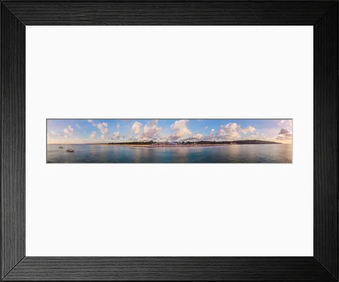 Framed Print : Photo from the air, from the drone Balinese Jimbaran beach famous for it's perfect sea food restaurants Framed Print : Photo from the air, from the drone Balinese Jimbaran beach famous for it's perfect sea food restaurants